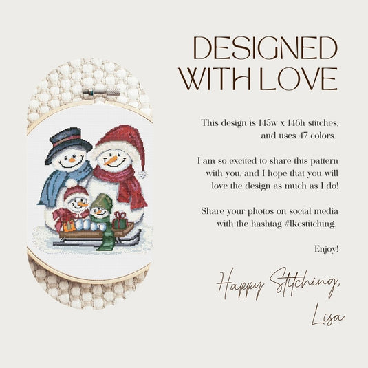 Happy Snowman Family