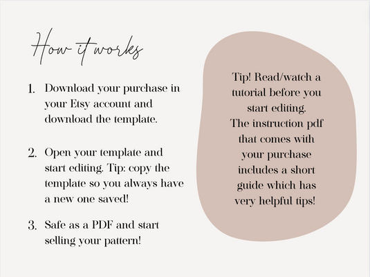 Beige Canva Template voor Patronen