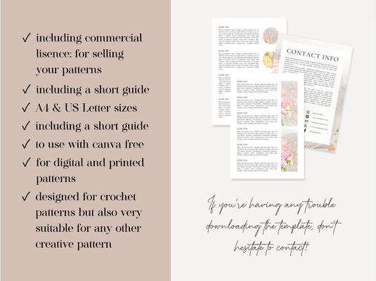 Pink Canva Template voor Patronen