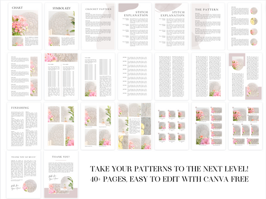 Pink Canva Template voor Patronen