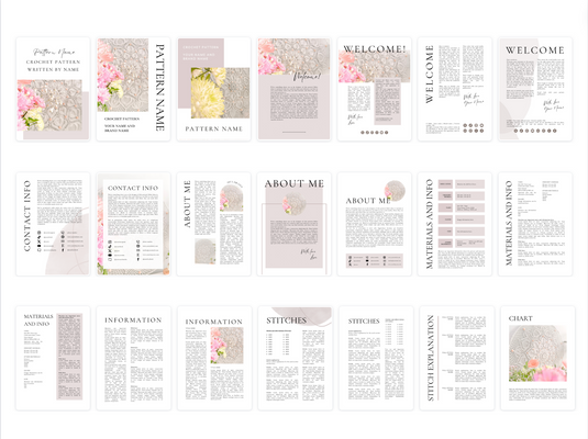 Pink Canva Template voor Patronen