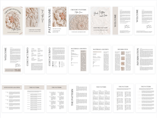 Beige Canva Template voor Patronen